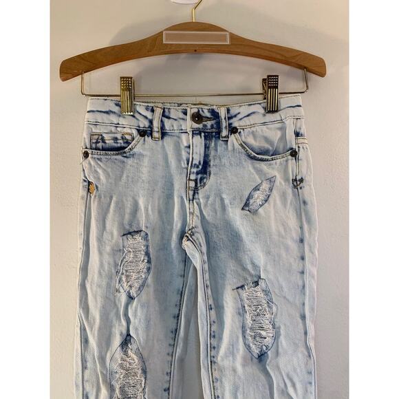 LUCKY BRAND Girl’s Distressed Zoe Jeggings / Size: 7 - Picture 4 of 10
